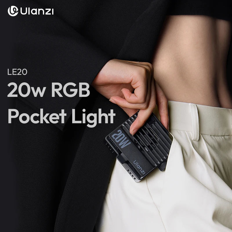 Lampe vidéo RGB Ulanzi LE20 20 W – CLEVI Paris
