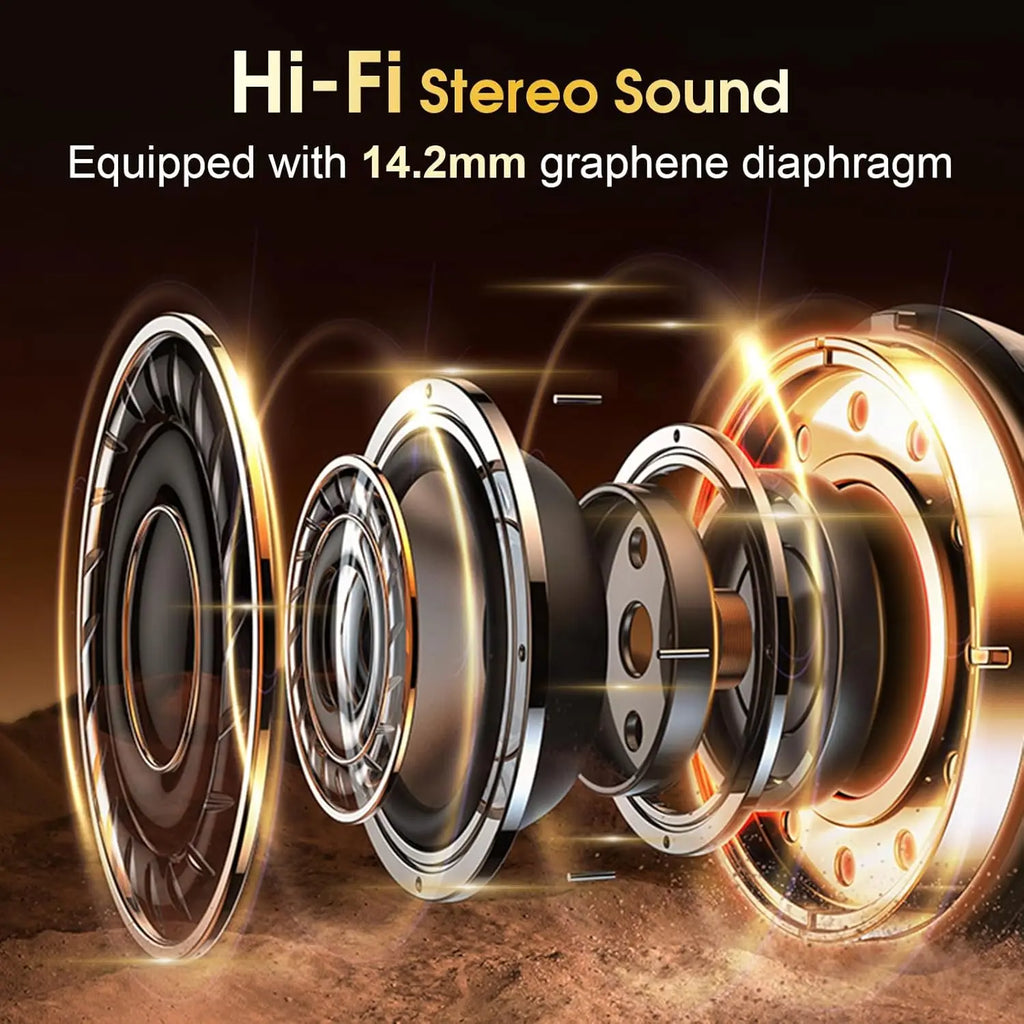 Écouteurs TWS GDLYL HD65 BT 5.4 75h Écran LED IPX7 ENC – CLEVI Paris