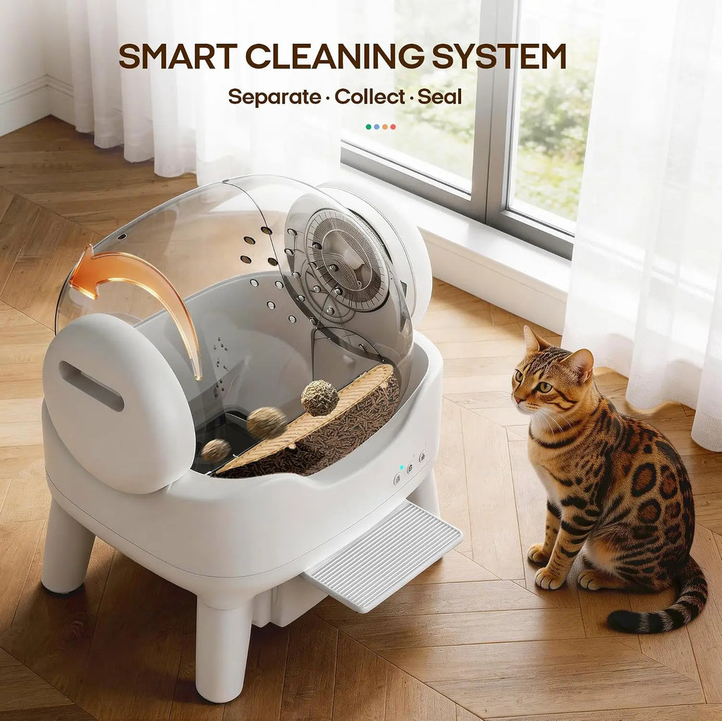 Litière automatique ouverte avec tapis – CLEVI Paris