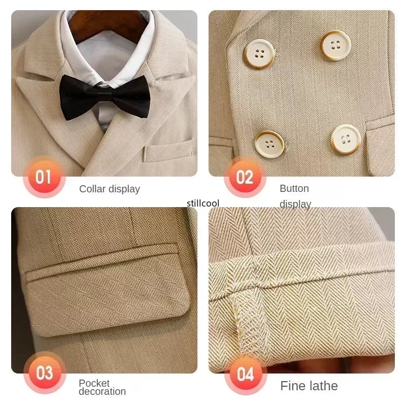 Costume garçon rayé de cérémonie – CLEVI Paris