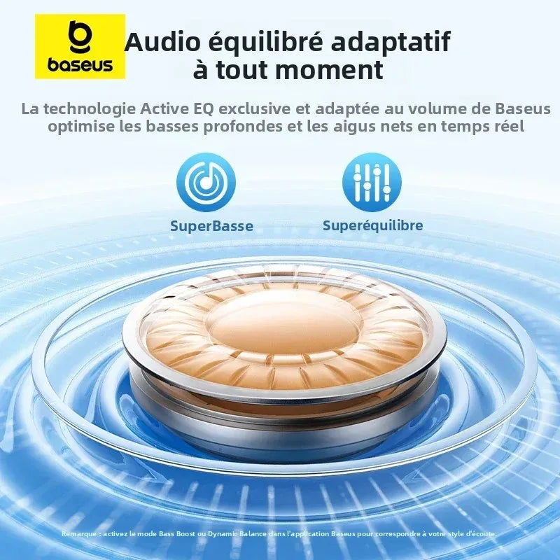 Écouteurs Baseus EP10 Pro ANC Bluetooth 6.0 LDAC Hi-Res 6 Micros IP55 – CLEVI Paris