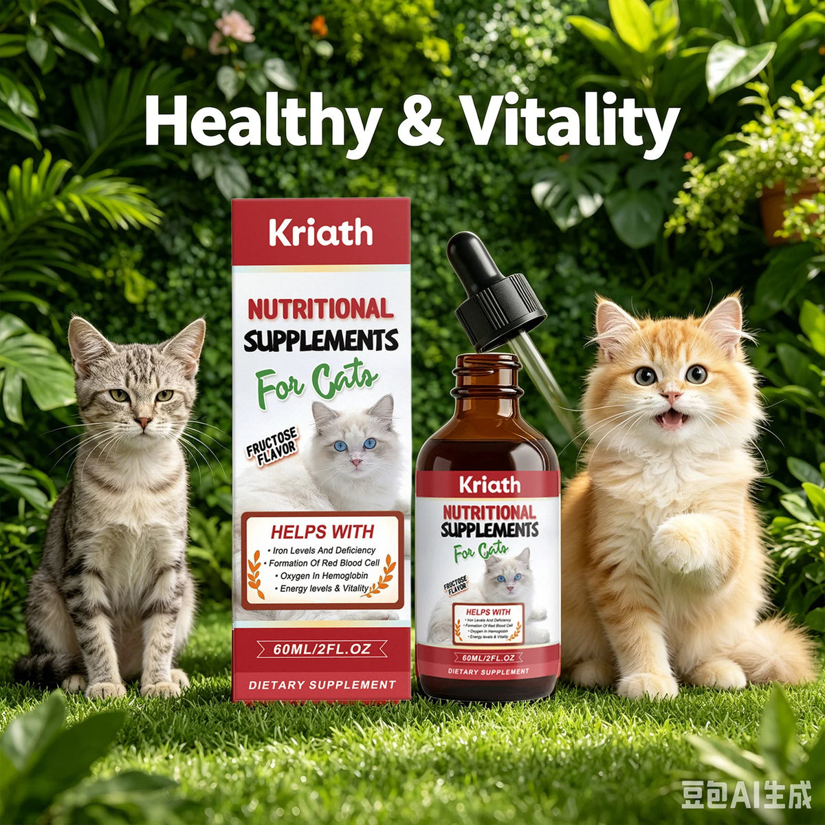 Complément liquide pour chat KRIATH 60 ml – CLEVI Paris