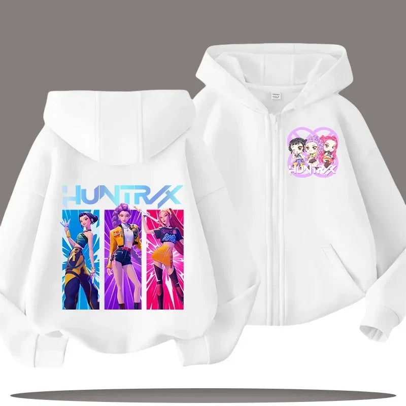 Sweat à capuche enfant zippé imprimé – CLEVI Paris
