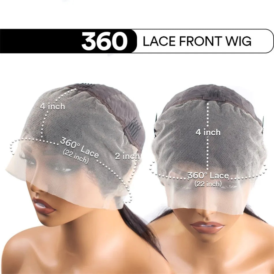 Perruque 360 Lace Front HD Remy Brésilien 200-250% – CLEVI Paris