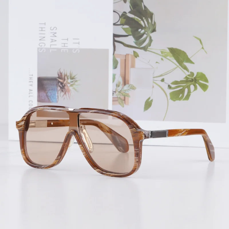 Lunettes de Soleil Aviateur Acétate Luxe UV400 Qualité Supérieure Homme – CLEVI Paris