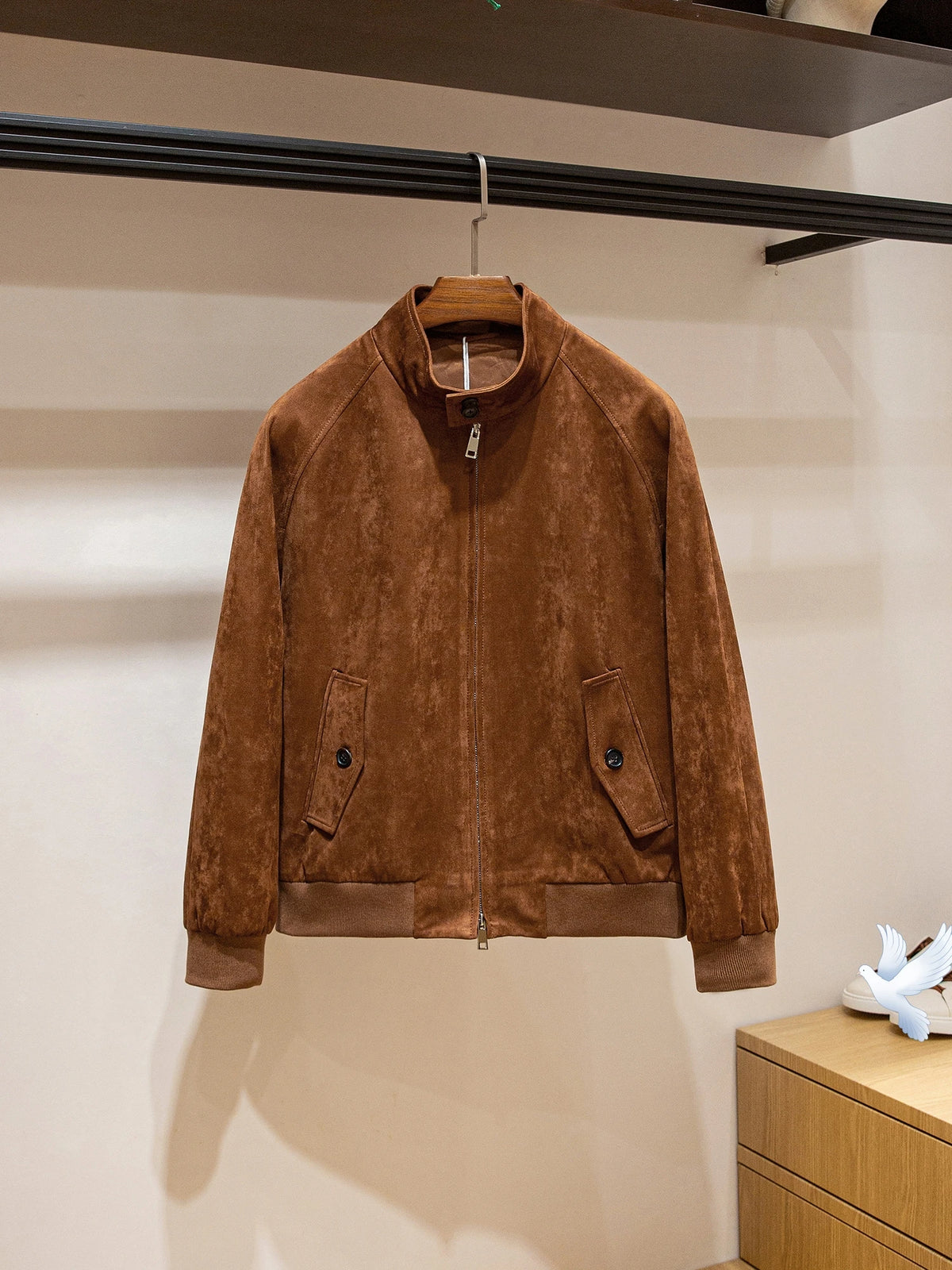 Veste Harrington homme effet daim – CLEVI Paris