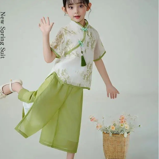 Ensemble de danse fille à motif floral – CLEVI Paris