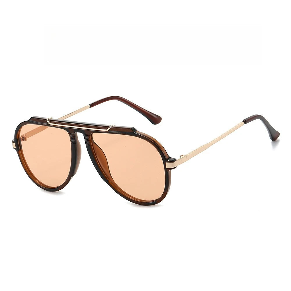 Lunettes de Soleil Oversize Pilot Dégradé Métal Unisexe – CLEVI Paris