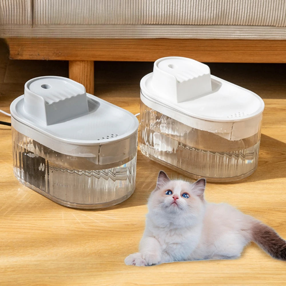 Distributeur d’eau pour chat blanc ou gris – CLEVI Paris