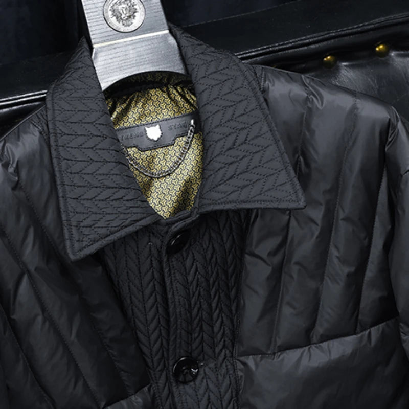 Manteau homme matelassé en duvet à boutons – CLEVI Paris