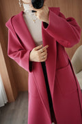 Manteau femme à capuche et ceinture – CLEVI Paris