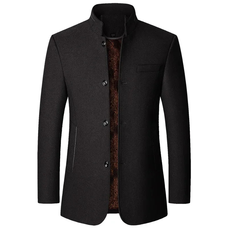 Manteau Homme Épais en Cachemire et Polyester – CLEVI Paris