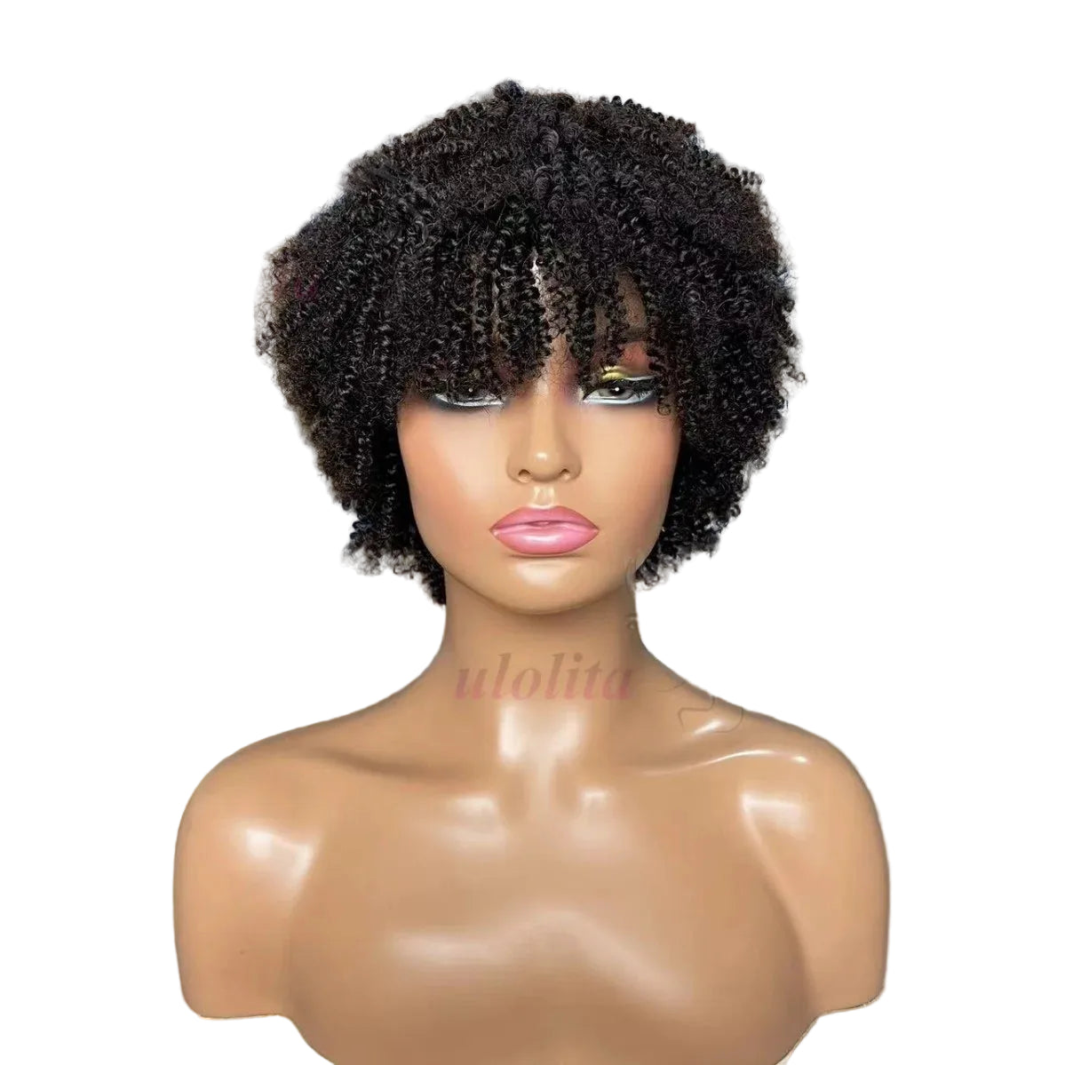 Perruque Afro Kinky Curly Full Machine Sans Colle – CLEVI Paris