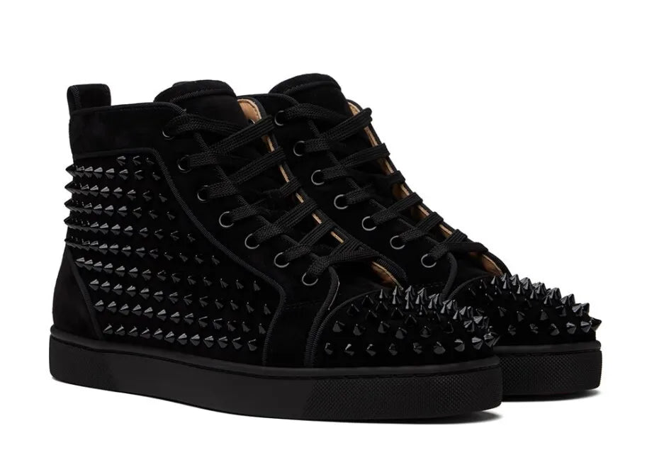 Sneakers Montantes Homme Toile Rivets à Lacets – CLEVI Paris