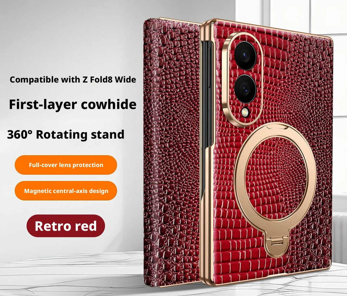 Étui Samsung Galaxy Z Fold motif crocodile – CLEVI Paris