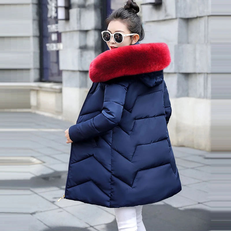 Parka Femme Fourrure Synthétique Capuche Grande Taille – CLEVI Paris