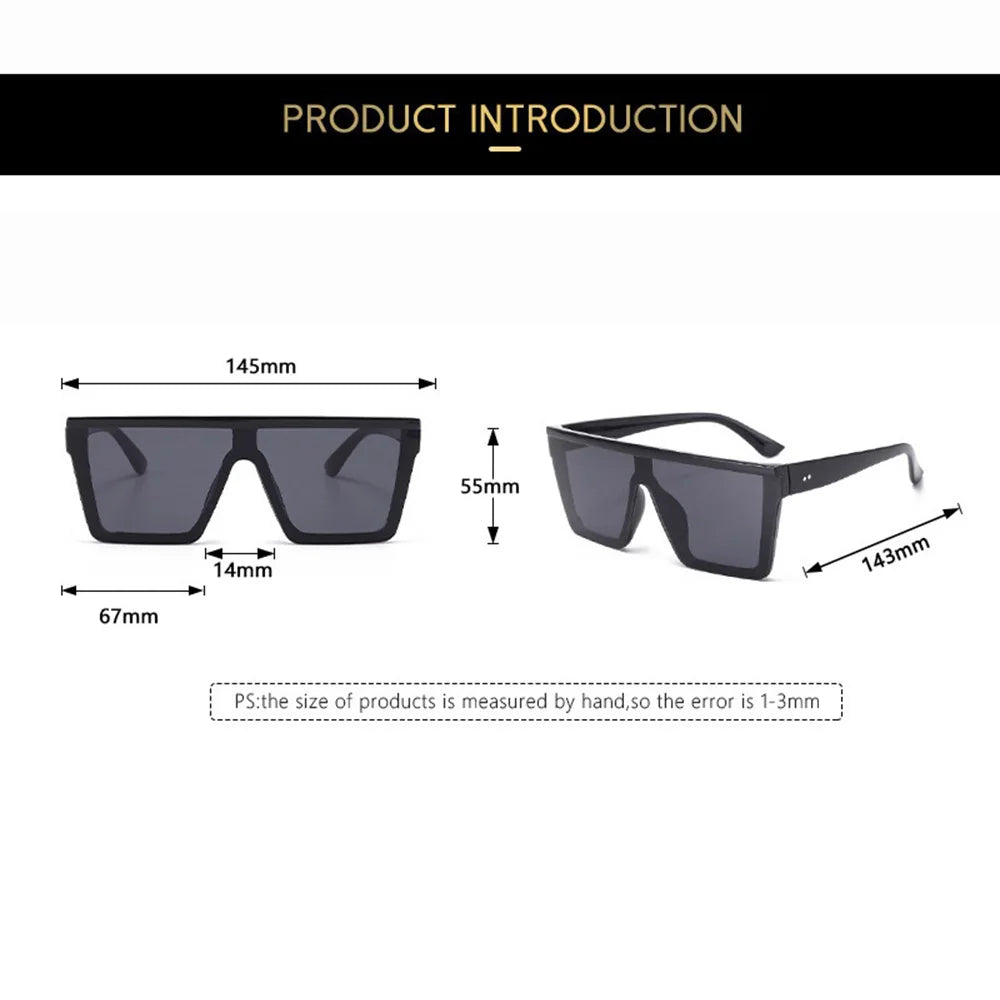 Lunettes de soleil unisexes carrées oversize – CLEVI Paris
