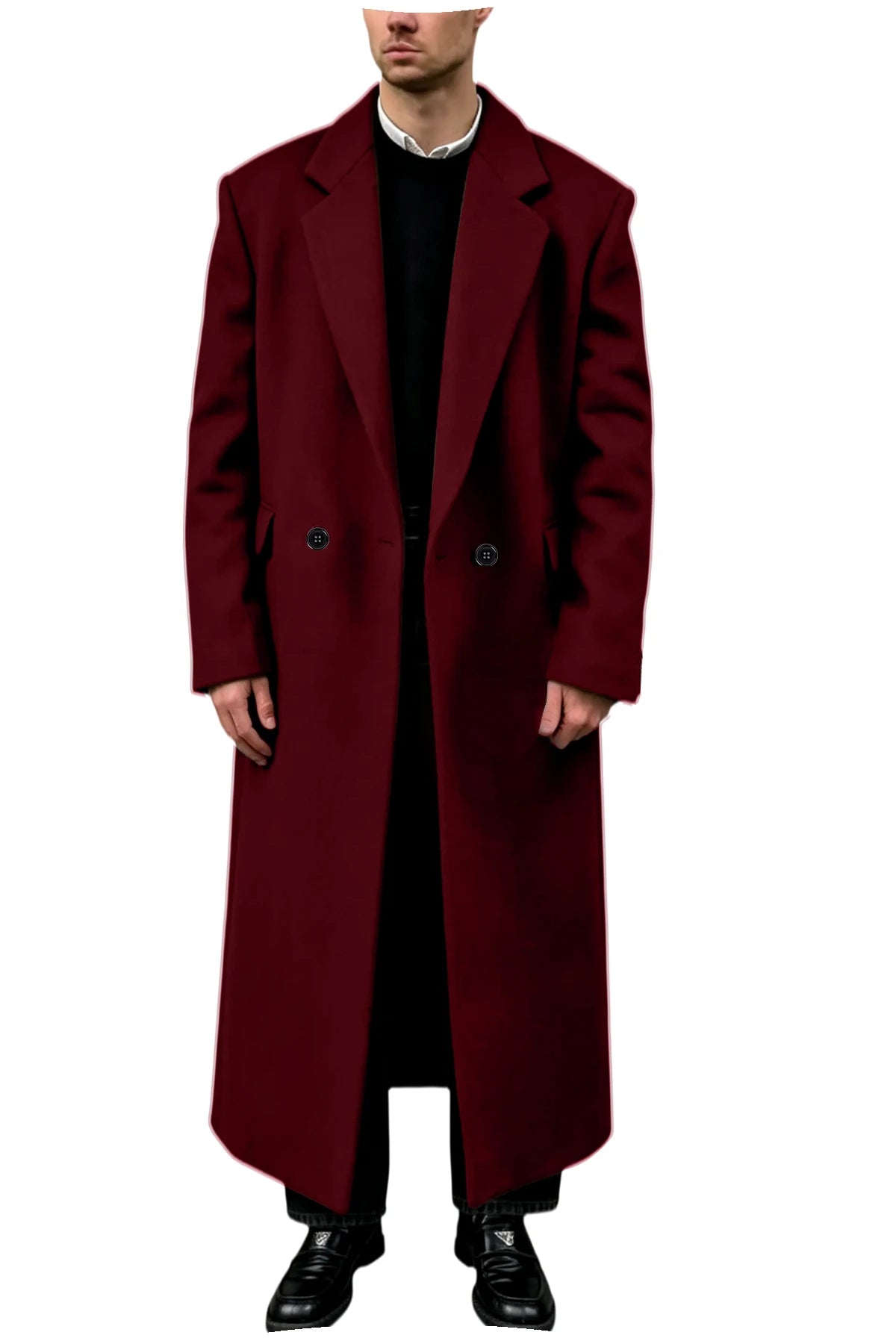 Manteau homme très long en laine mélangée – CLEVI Paris