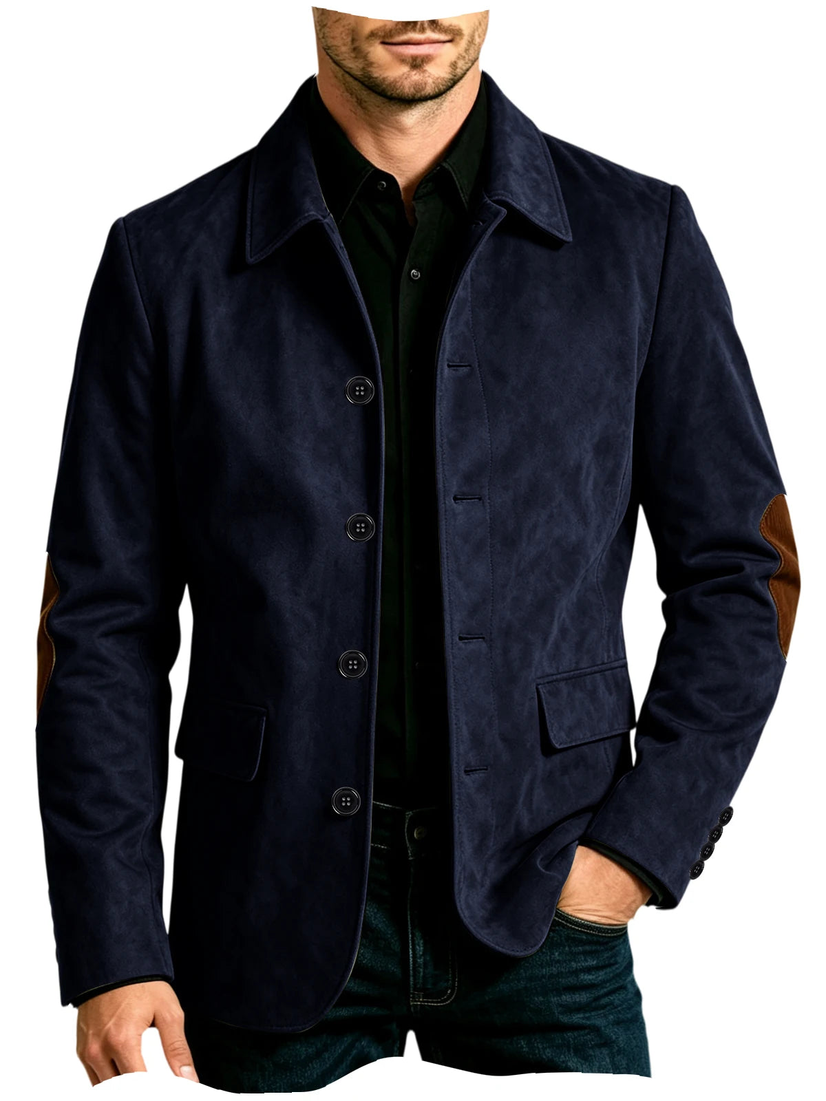 Blazer homme effet daim à coudières – CLEVI Paris