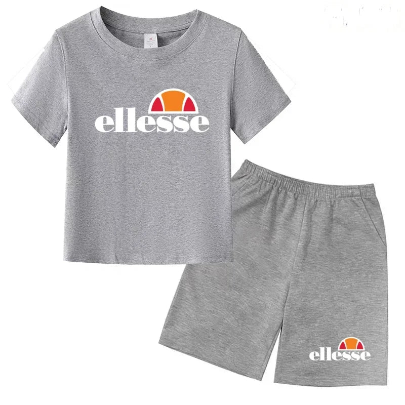 Ensemble enfant imprimé T-shirt et short – CLEVI Paris