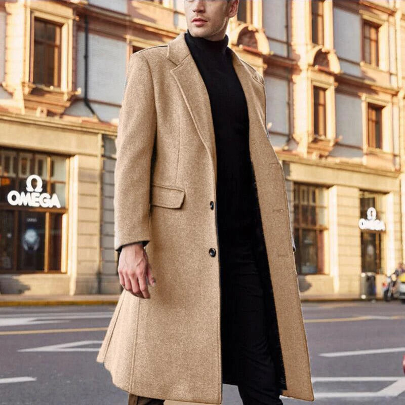 Manteau long boutonné homme – CLEVI Paris