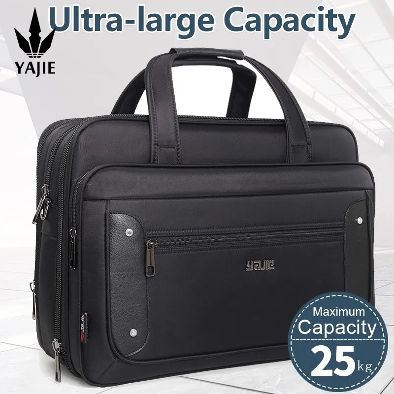 Serviette Homme Toile Oxford Grande Capacité Laptop 14"-19" – CLEVI Paris