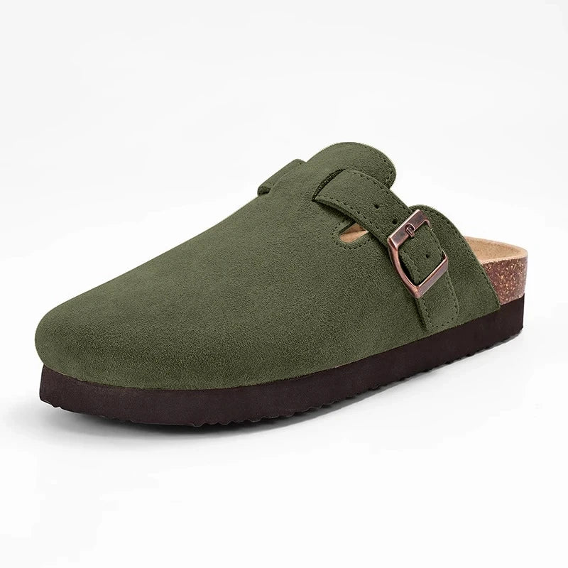 Chaussons Mules Suède Unisexe Semelle Liège & Support Voûte | 21 Coloris, Tailles 36-46 – CLEVI Paris