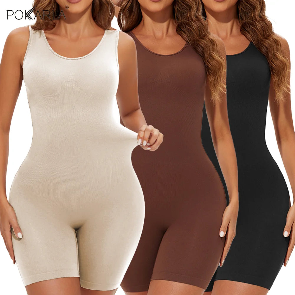 Gaine Gainante Femme Bodysuit Sculptant Sans Couture Contrôle Ferme Bretelles Larges Combinaison Minceur S-XXL – CLEVI Paris