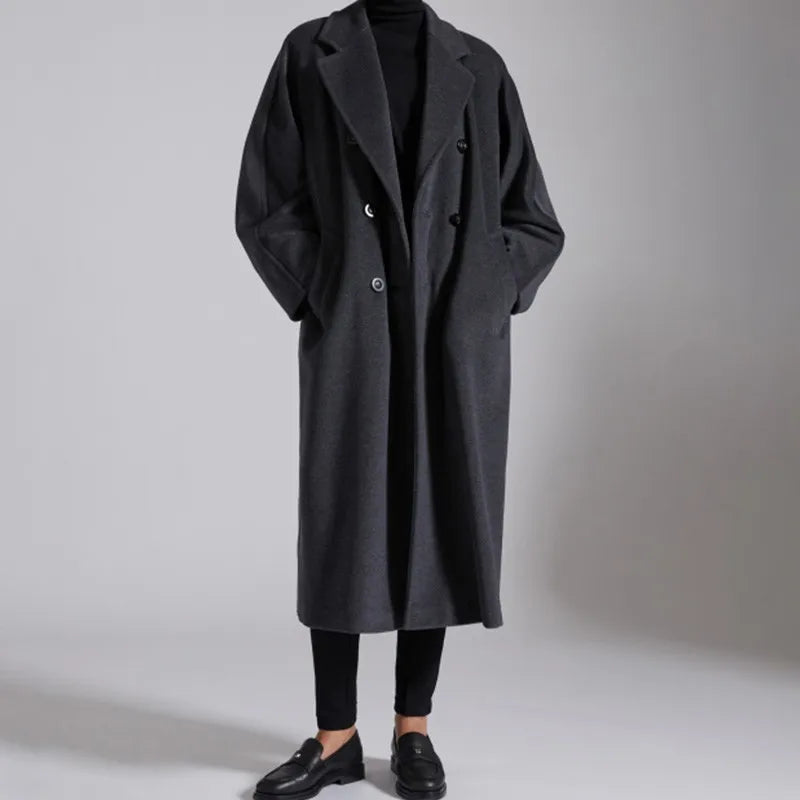Manteau femme laine et cachemire croisé – CLEVI Paris