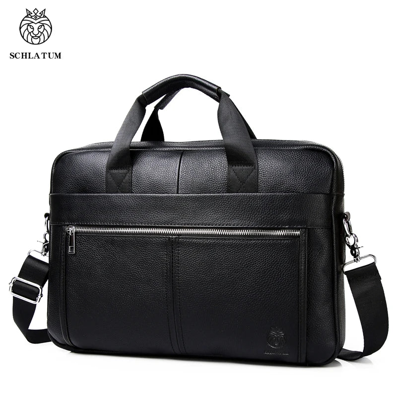 Serviette Homme Cuir Véritable 15" Laptop – CLEVI Paris