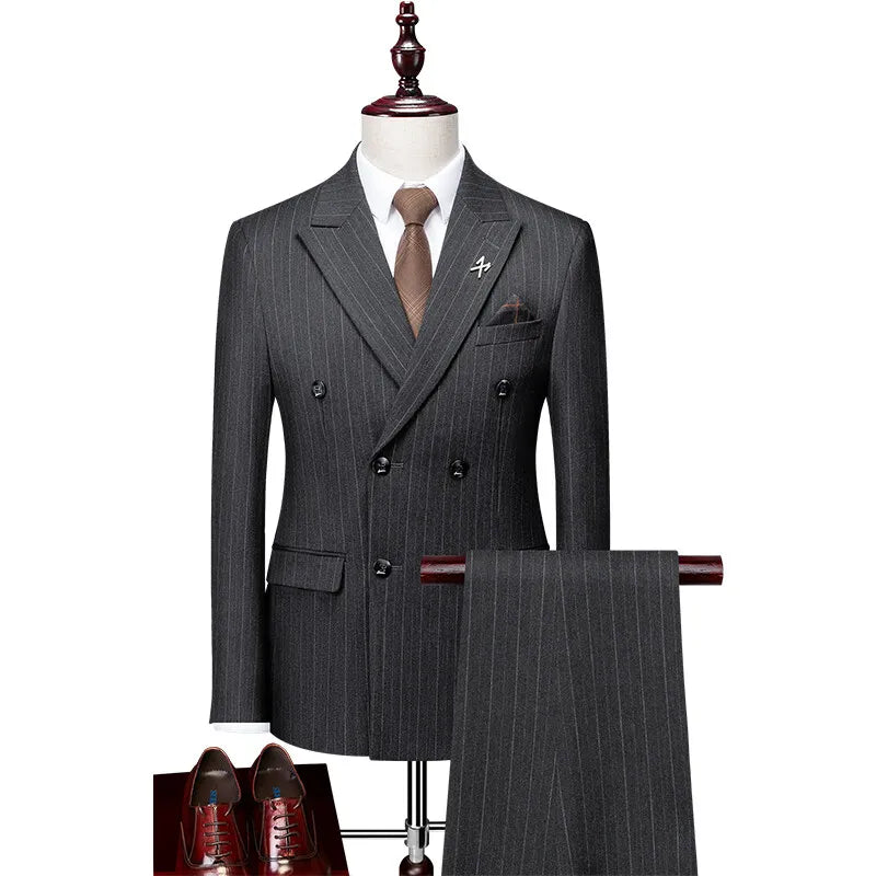 Costume homme trois pièces croisé – CLEVI Paris