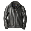 Veste pilote homme en cuir noir – CLEVI Paris