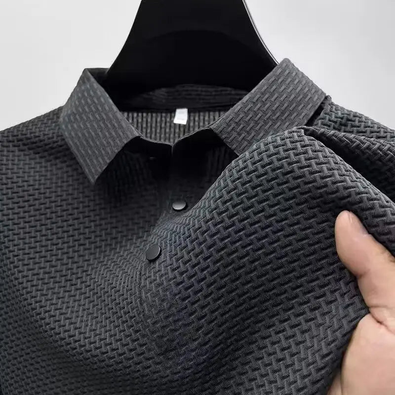Polo Homme Ice Silk Ajourné Manches Courtes Respirant Business Casual Été Multi-Couleurs M-5XL – CLEVI Paris