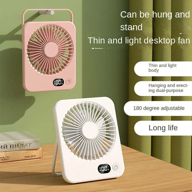 Ventilateur de bureau rechargeable 5 vitesses – CLEVI Paris