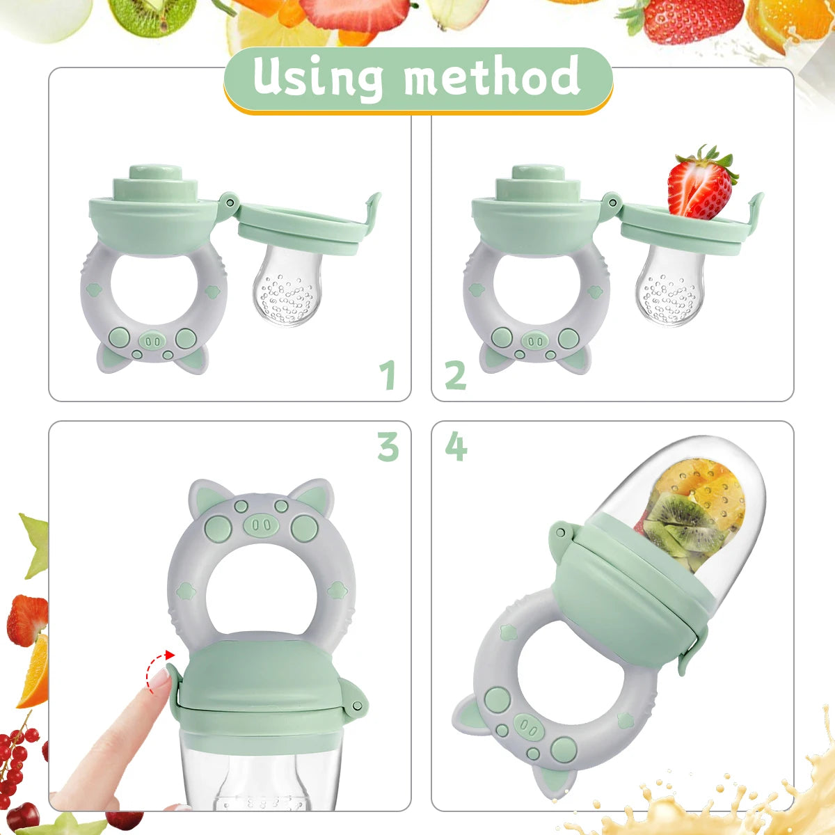 Tétines d’alimentation bébé en silicone, 4 pièces – CLEVI Paris