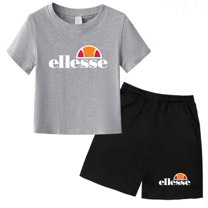 Ensemble enfant imprimé T-shirt et short – CLEVI Paris