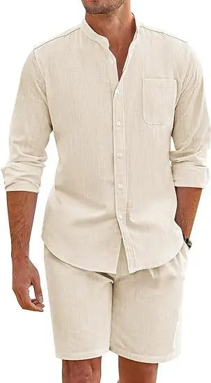 Ensemble homme chemise et short en coton – CLEVI Paris