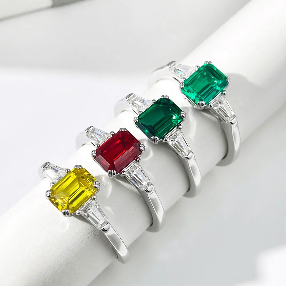 Bague femme en argent 925, pierre de laboratoire – CLEVI Paris