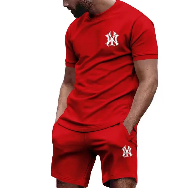 Ensemble 2 Pièces Homme T-shirt + Short Sport Été 2026 Running & Fitness – 12 Coloris, S à 4XL – CLEVI Paris
