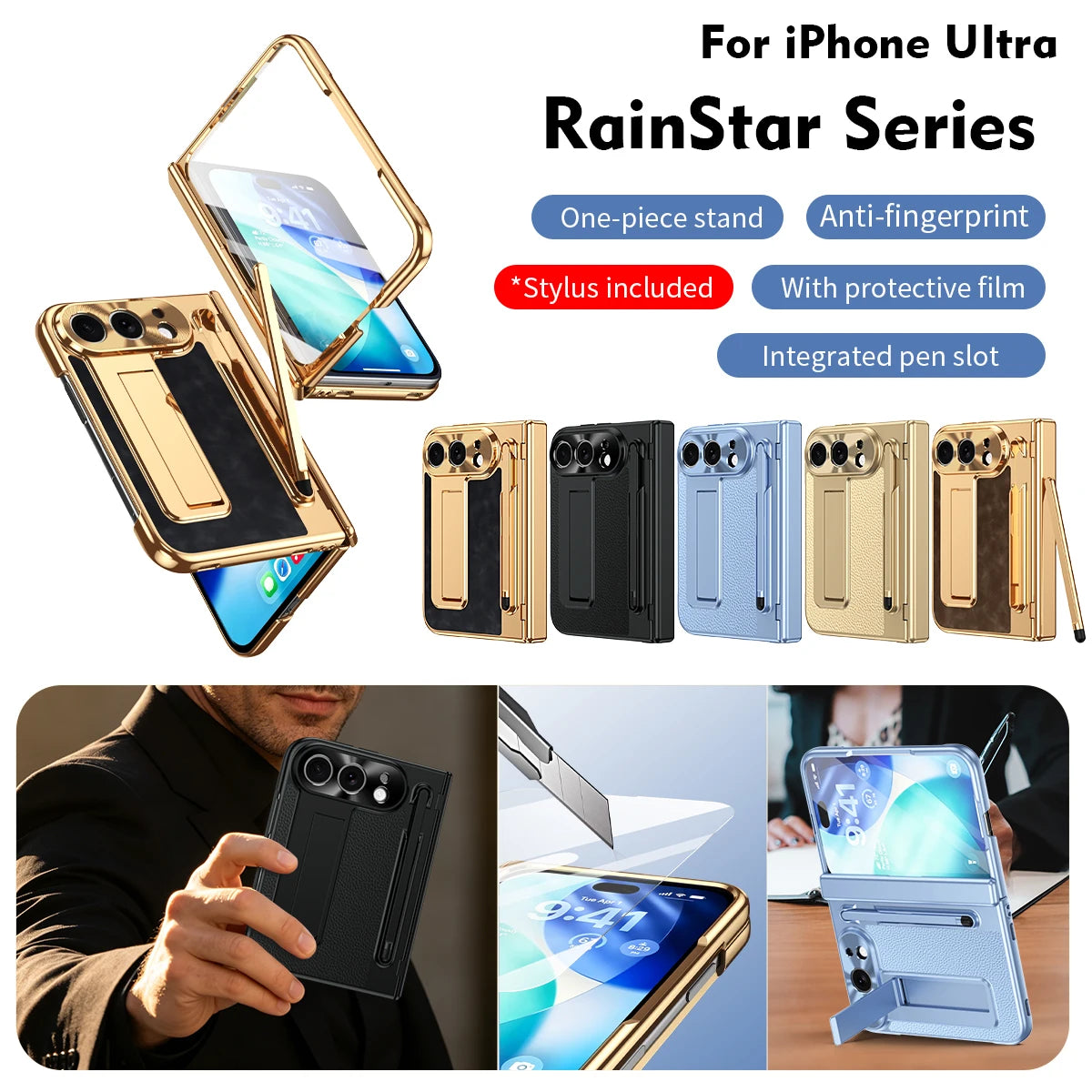 Coque iPhone Duo avec support et stylet – CLEVI Paris