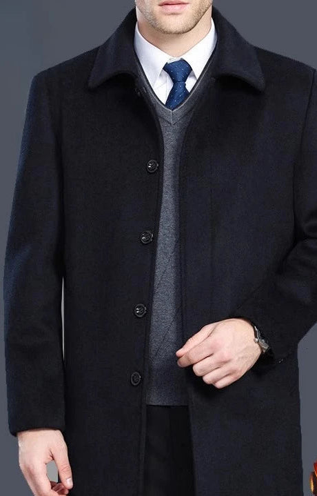 Manteau homme en cachemire et laine – CLEVI Paris