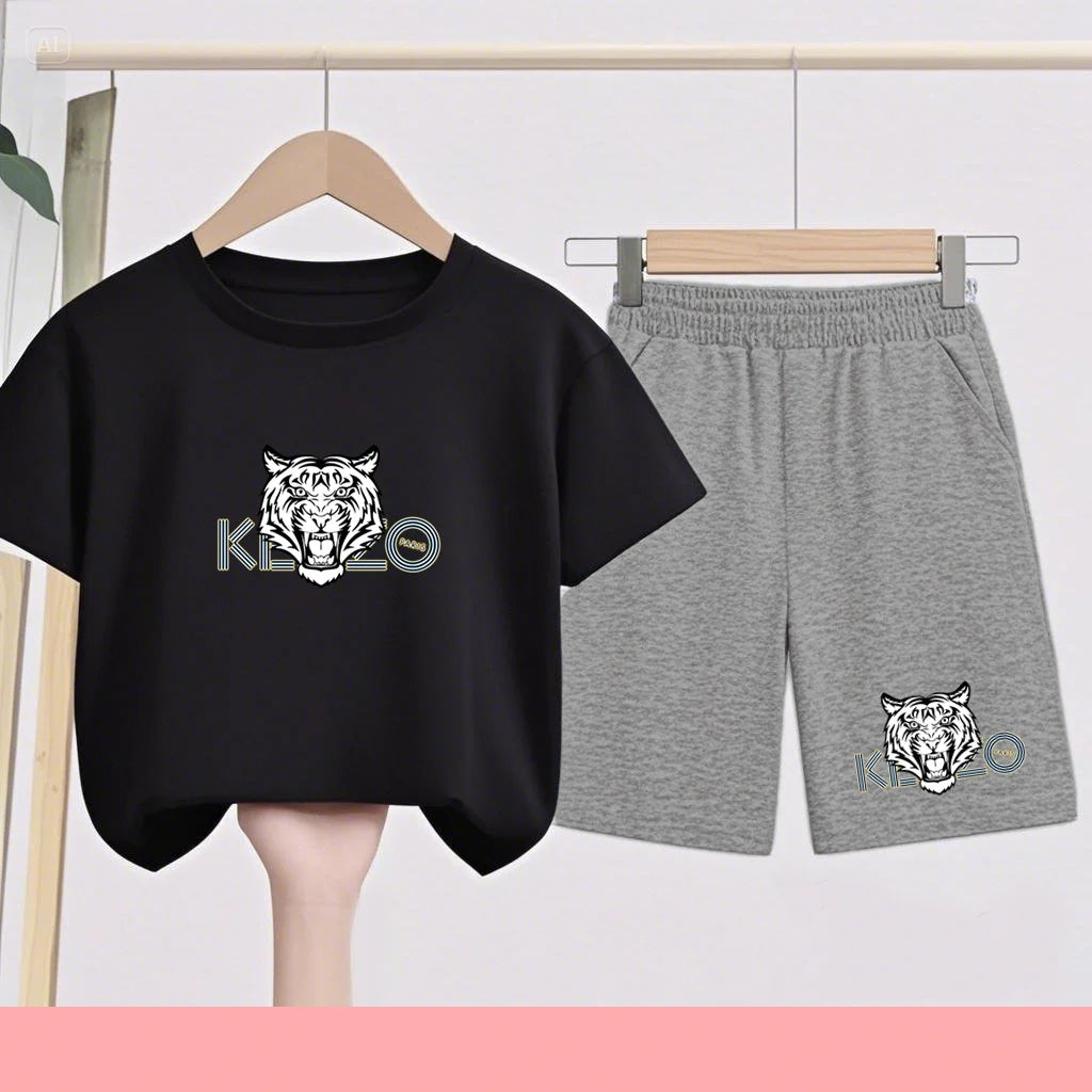 Ensemble enfant imprimé à col rond – CLEVI Paris