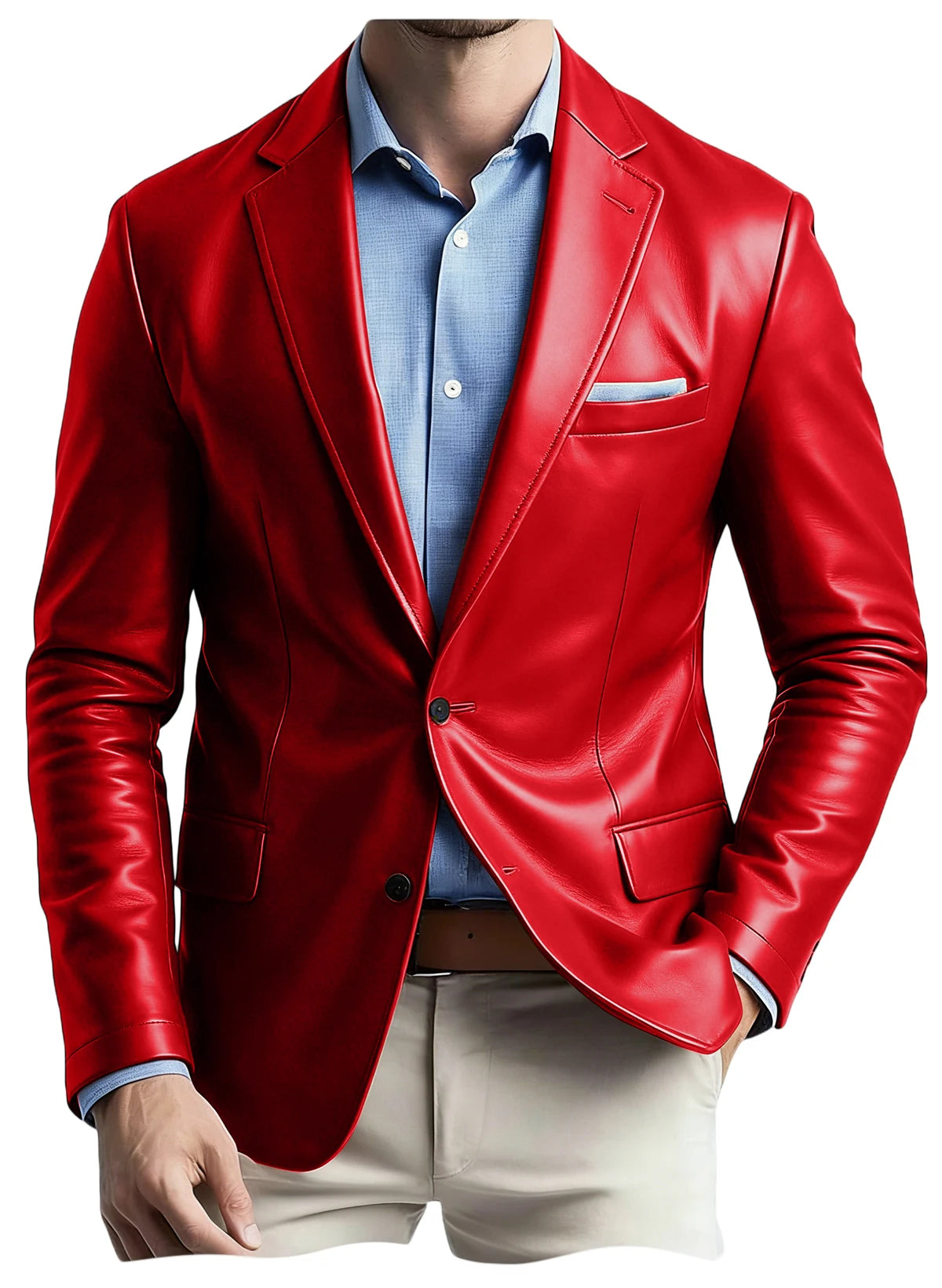 Blazer en similicuir pour homme – CLEVI Paris