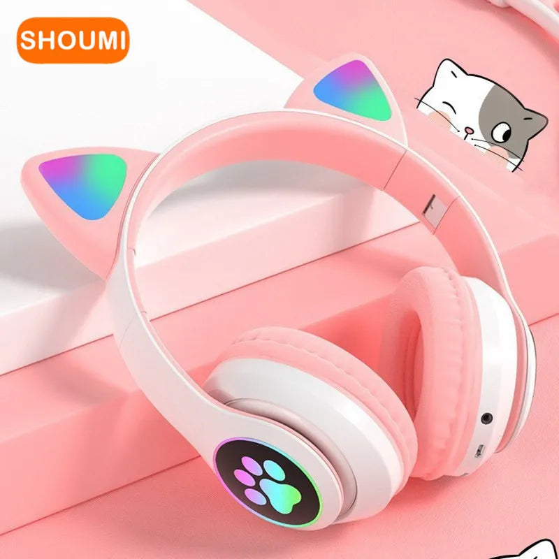 Casque Oreilles de Chat LED RGB Bluetooth – CLEVI Paris