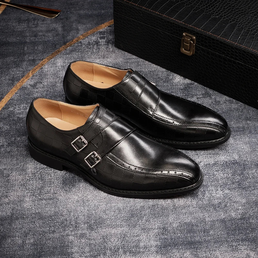 Mocassins en cuir à boucle pour homme – CLEVI Paris