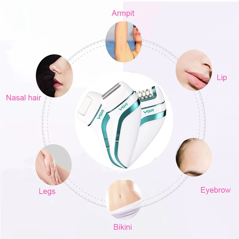 Épilateur électrique 3-en-1 VGR pour femme – CLEVI Paris