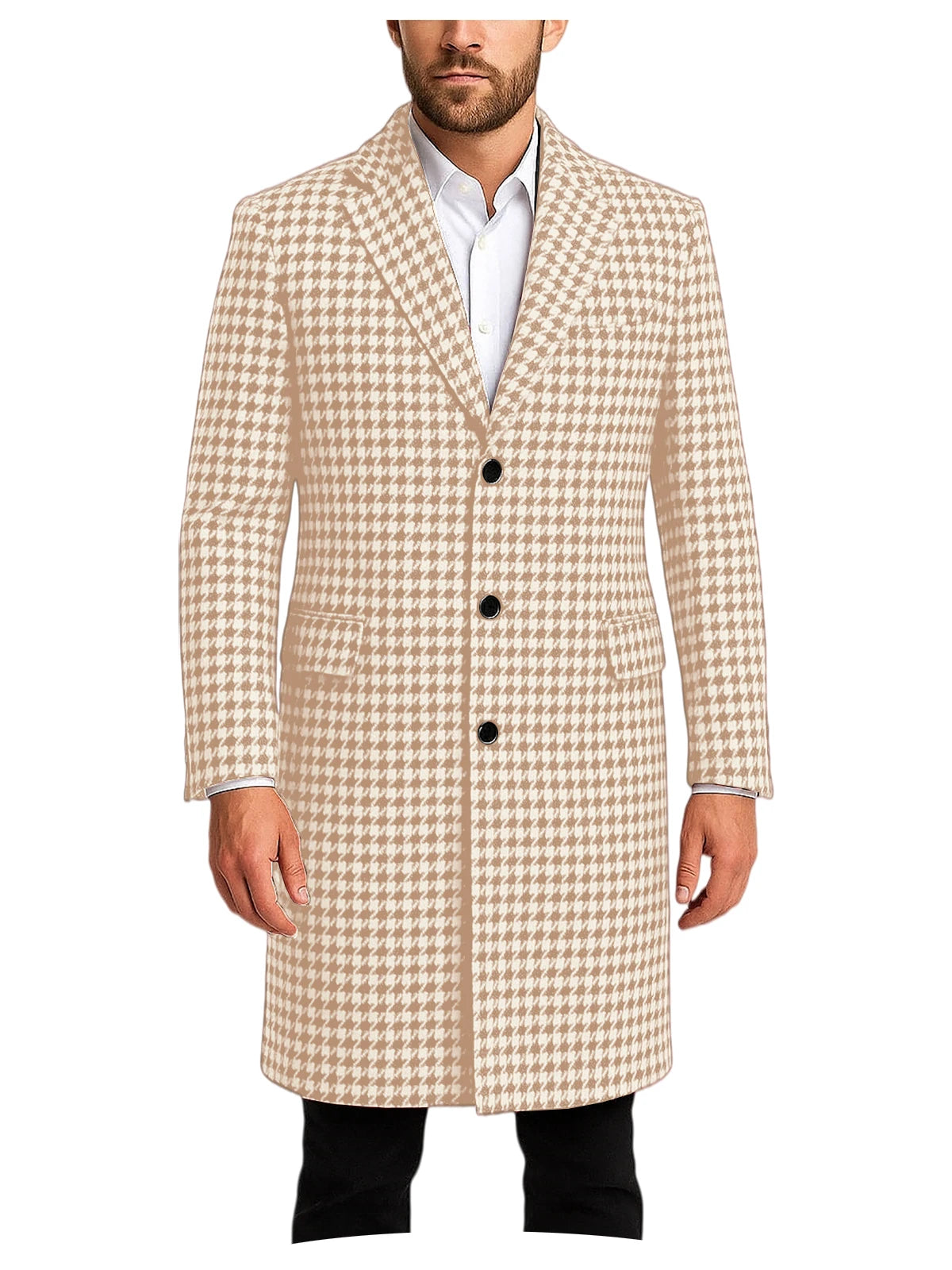 Manteau pied-de-poule homme – CLEVI Paris