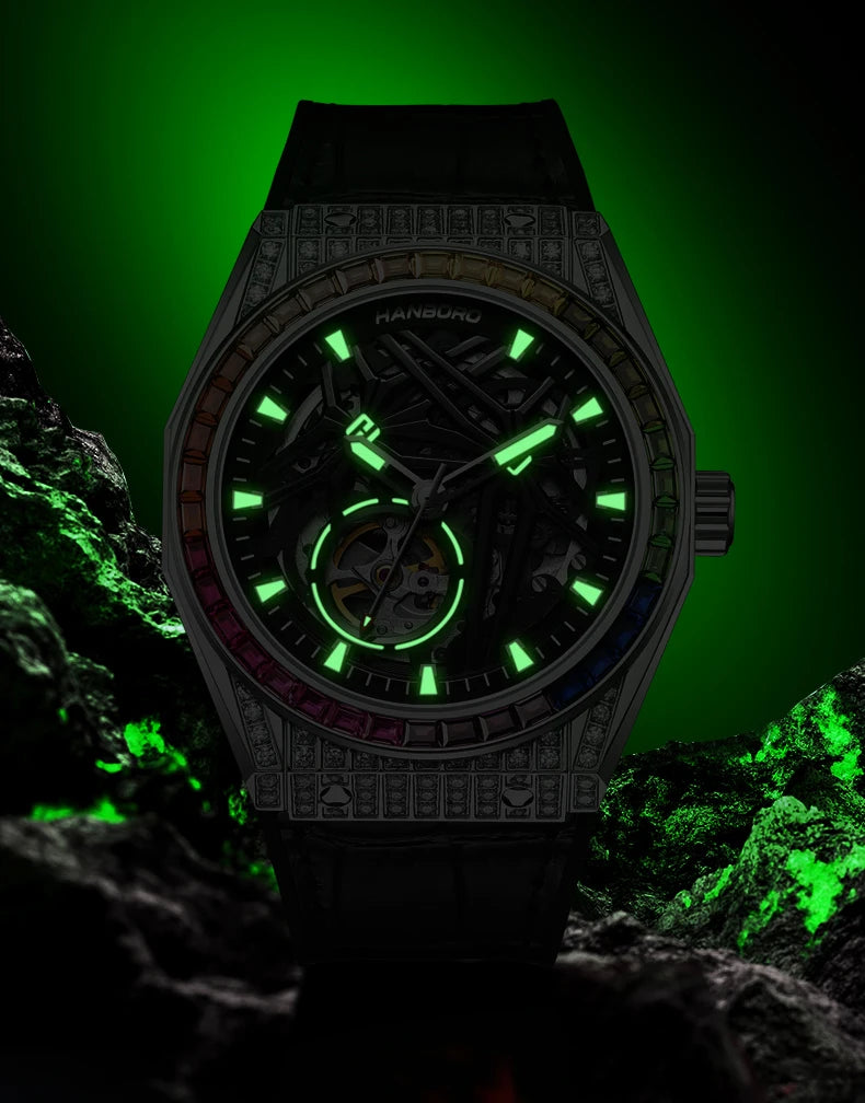 HANBORO 722 Montre Homme Automatique Miyota 82S0 Saphir 42mm Étanche 5ATM – CLEVI Paris