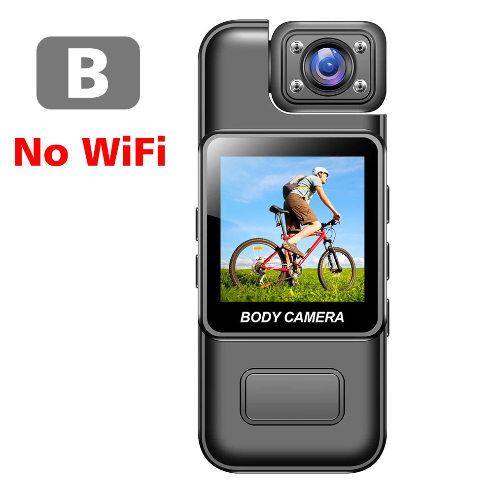 Caméra Corporelle 4K WiFi – 8h Autonomie, Vision Nocturne IR, Clip Dorsal, Écran 1,54", Détection de Mouvement – CLEVI Paris