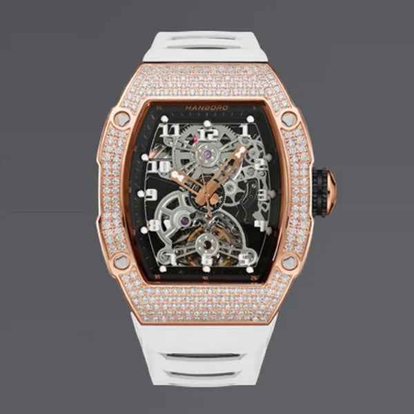 HANBORO 970 Montre Homme Automatique Miyota 50mm 180 Cristaux Étanche 5ATM – CLEVI Paris